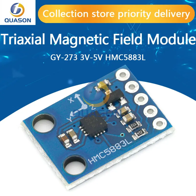 GY-273 3v-5v hmc5883l eixo triplo bússola magnetómetro sensor módulo de campo magnético de três eixos para arduino