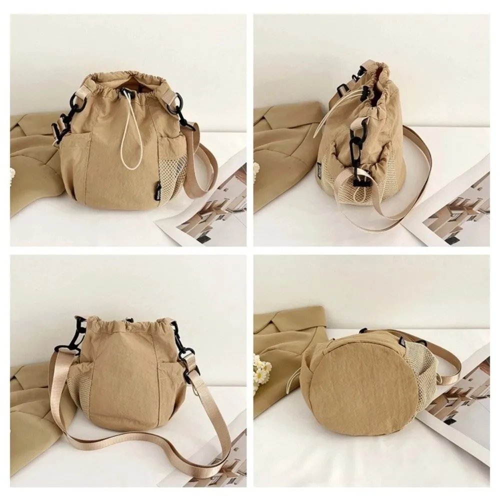 Tragbare Einzelschulter-Umhängetasche, Nylon, einfarbig, kleine Tasche, leichte Umhängetasche für den Außenbereich – Detail 10