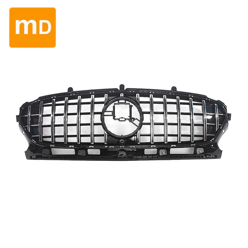 Glossy Black Radiator Vertical Terms Grille For 2020-2023 Mercedes Benz GLA H247 Sport Edition Modified GT