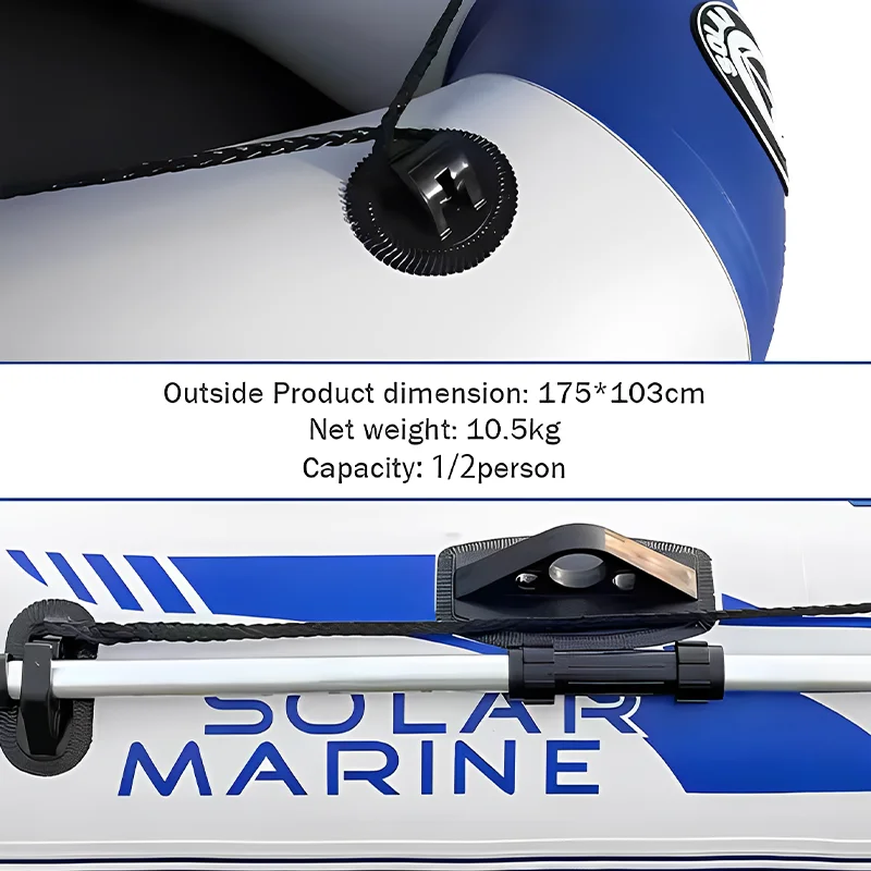 7.5FT 2.3M PVC 2-3 أشخاص قارب صيد قابل للنفخ قوارب السباق كاياك التزلج على الماء الزورق IB البحري الشمسي أرضية خشبية ملحق
