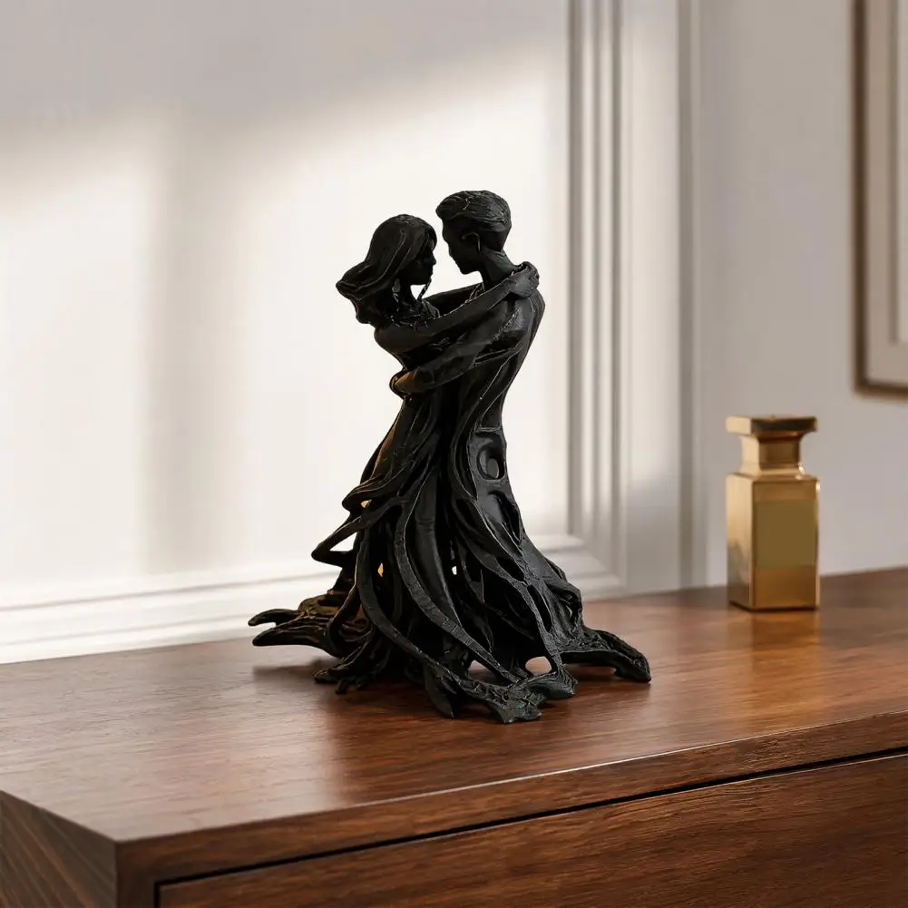 Eternal Love Decoration Home Accent 3d Printed Couple Statue Embrace Sculpture Nordic Hollow Design Decor for Wedding