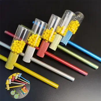 צעצוע משגר פינבול רך מתכת אלומיניום כדור קטן יורה צינור סדקים במבוק משחקים מעניינים צעצועי סדקים