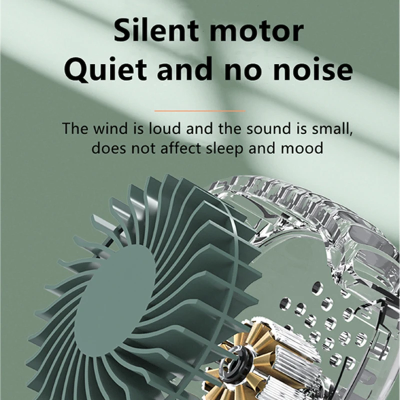 New Mini Portable Fan Portable Rechargeable Bladeless Turbo Ultra Quiet Student Hand Held Fan Outdoor Sports Travel image 6