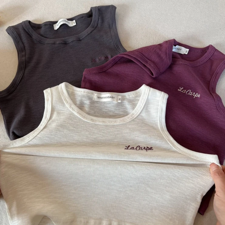 

Boys T-shirt 2026 Spring and Summer New Childrens Clothing Korean Style Boys and Girls Embroidered Letter Solid Color T-shirt