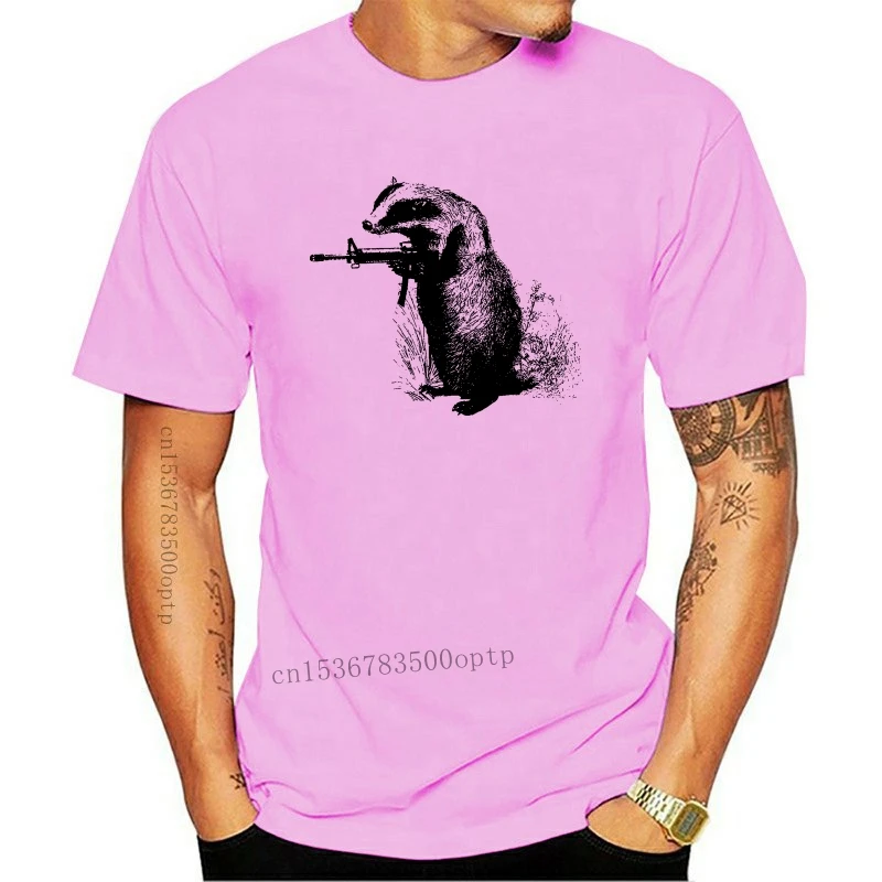 New Badger T Shirt - Badgers Shoot Back An Old Skool Hooligans Designer Original