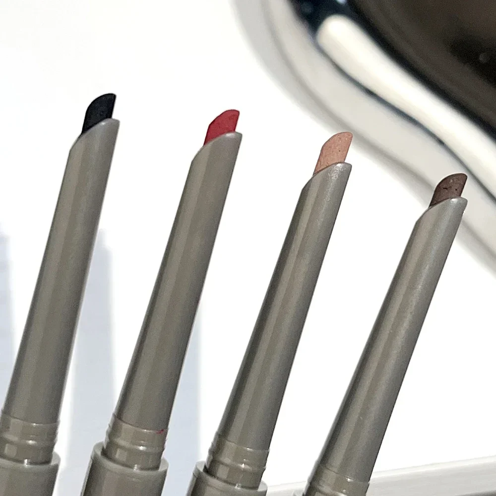 Penna gel per eyeliner liscio a lunga durata Trucco opaco impermeabile Facile da indossare Matita per occhi professionale Nero Marrone Rosso Cosmetici per occhi