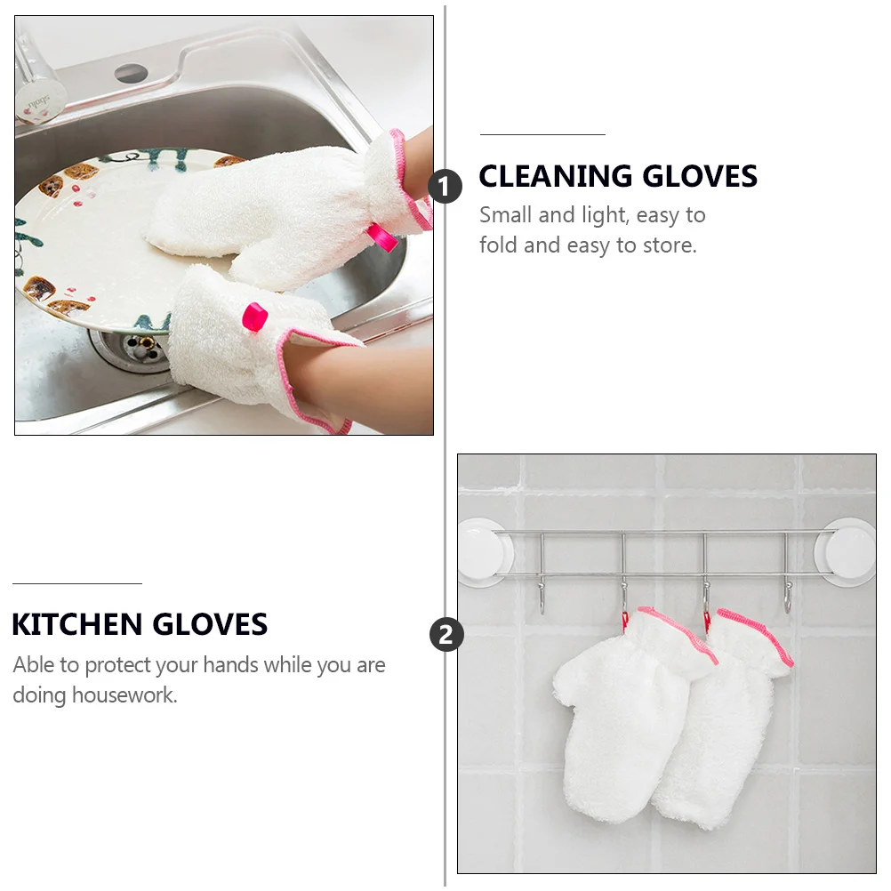 

6 Pcs Gloves Cleaning Practical Protective Durable Housework White