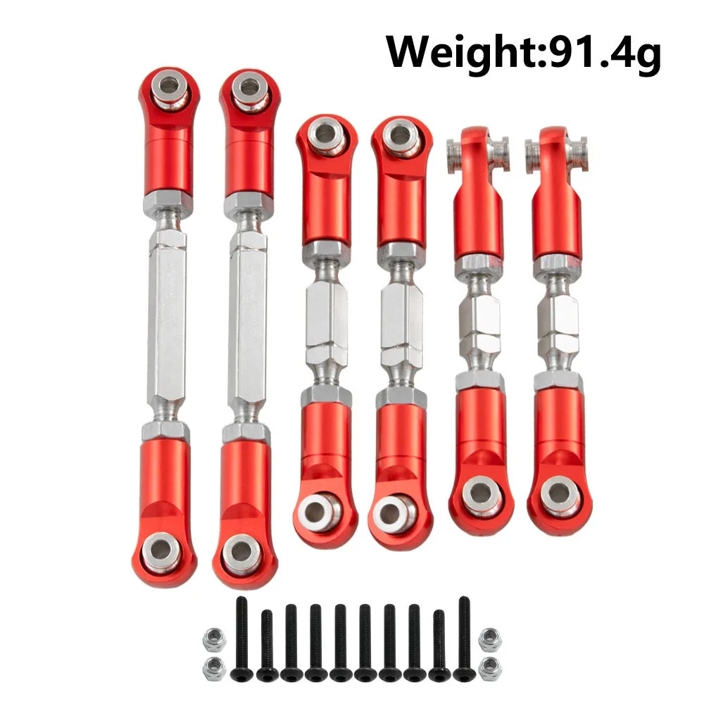 Aluminum Alloy Steering Link Rod Set for ARRMA 1/8 MOJAVE 4X4 4S BLX DESERT TRUCK RTR Accessories Upgrade Parts Rc Crawler Car