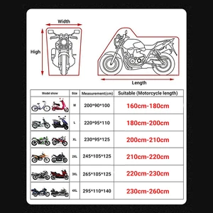 Motorradabdeckung für Motorrad, UV -Beschützer, Branchen, Regenmantel, wasserdicht, ganze Jahreszeit, Außen-, Innenraum, Motocross 12 Hauptverkaufsmotorina -Abdeckung - №5