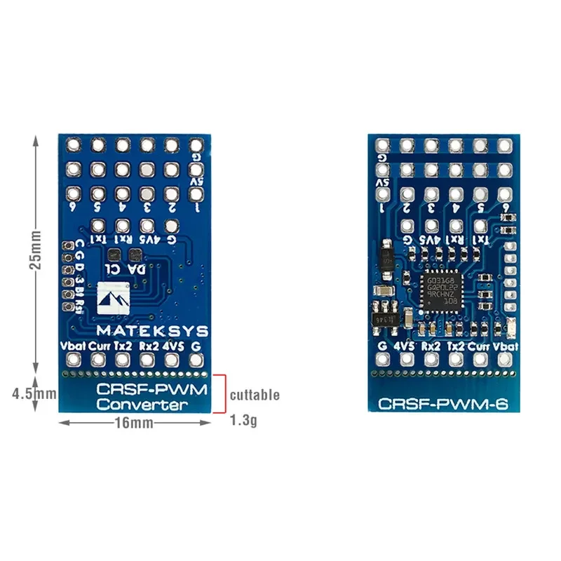 MATEKSYS CRSF TO PWM CONVERTER - CRSF-PWM-6 / CRSF-PWM-C