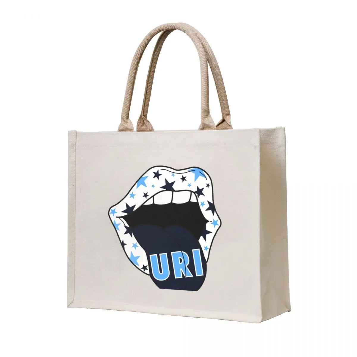 

URI sticker Tote Bag supermarket folding bag Women's bag personalized tote cloth woman