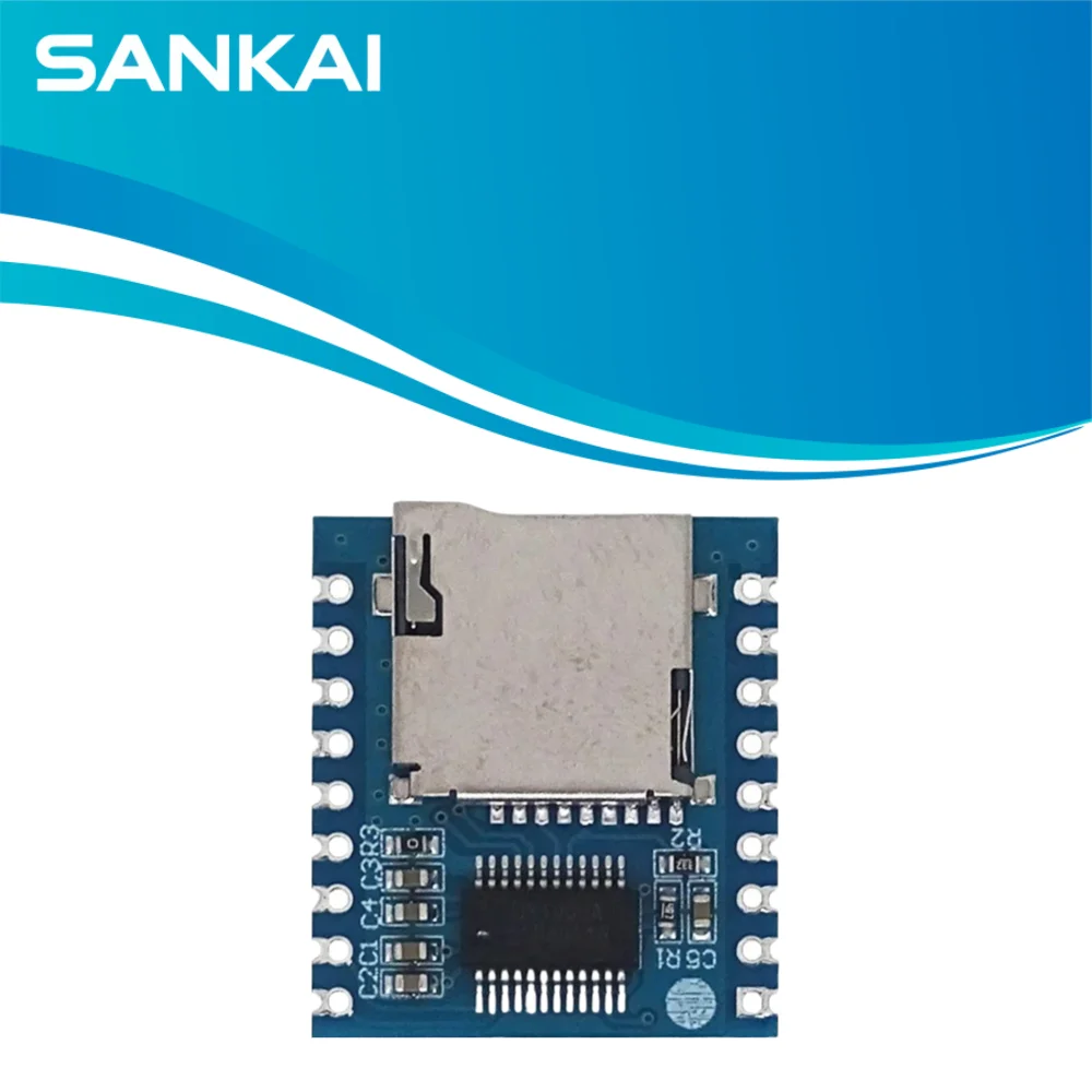 XY-V17B Serial MP3 Player Module 65535 Tracks, UART/IO/One-wire Control, 32G TF Card Audio Board