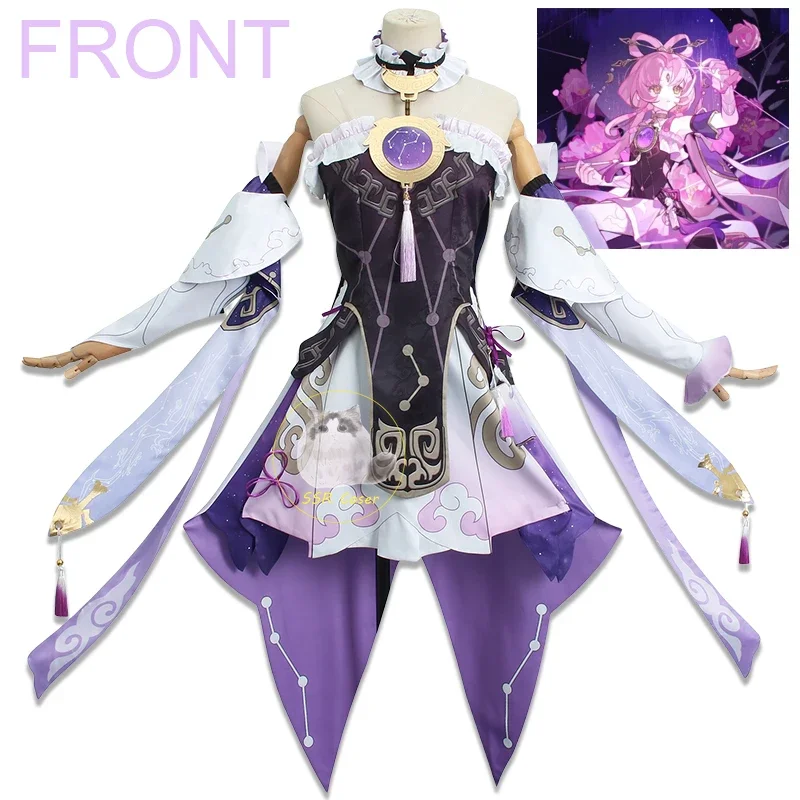 Fu Xuan Cosplay Costume Game Honkai Star Rail Cosplay Fuxuan Uniform Outfit Dress Halloween Party Women Wig Halloween Clothes