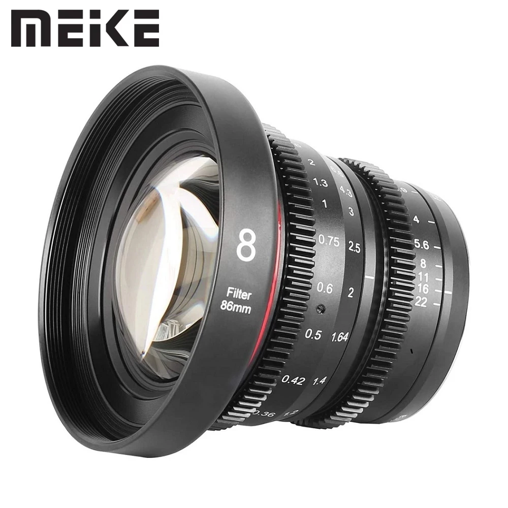 Meike 8mm T2.9 Large Aperture Manual Focus Cine Lens for Olympus Panasonic Micro Four Thirds MFT M4/3 Micro 4/3 Mount Camera