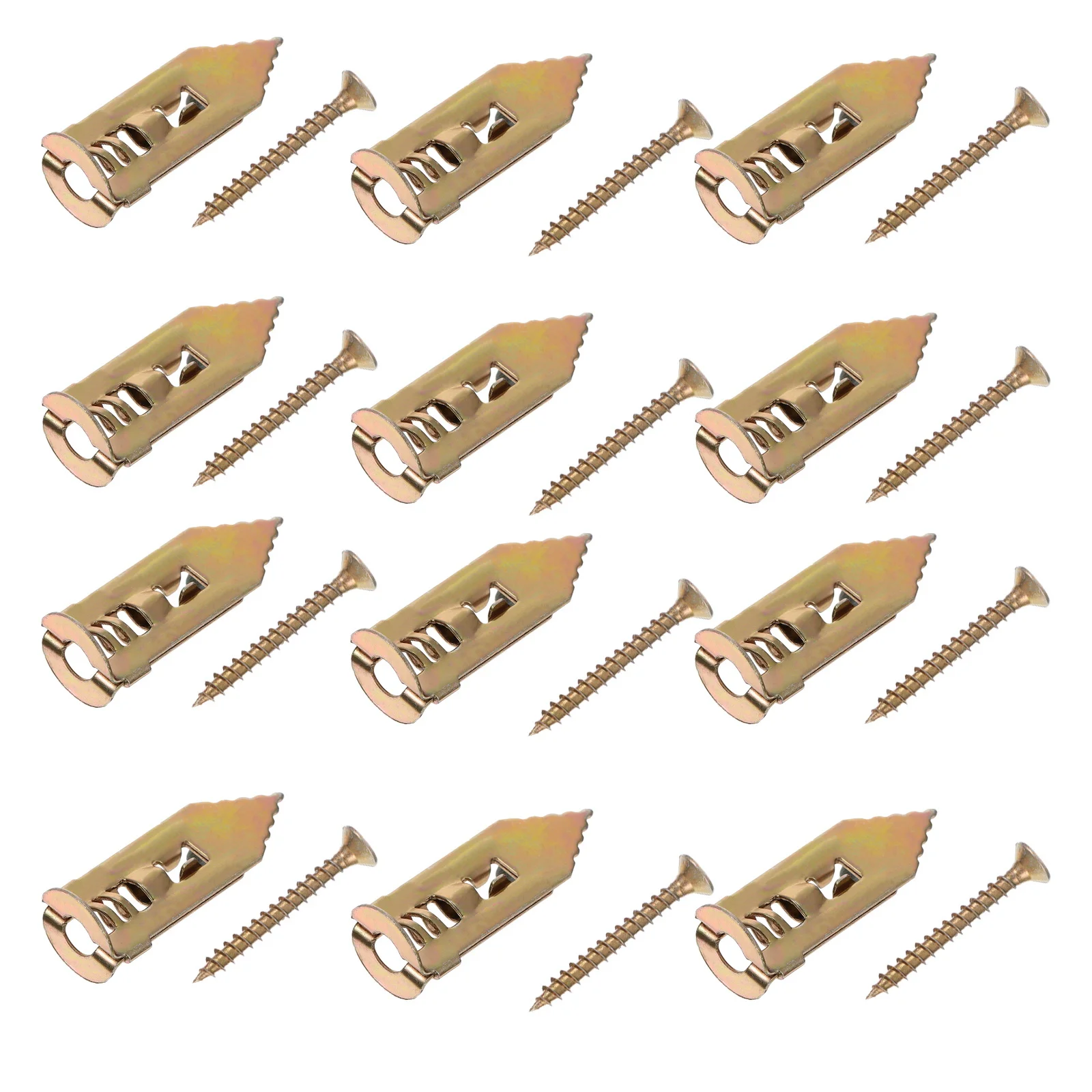 

100pcs Expansion Screws Heavy Duty Wall Anchors Kit For Plasterboard Drywall Fixing Metal Toggle Anchors Home Hardwares