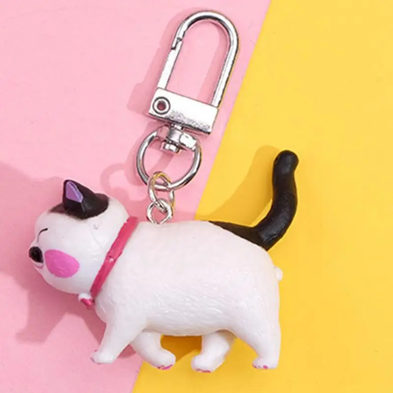 Creative Animal Pendant Safe Exquisite Key Rings Resin Car Key Pendant Women's Keyrings & Keychains Soft For Keys Bags Pencil