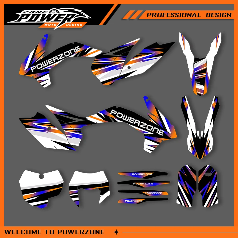 

Powerzone Graphics For KTM 2013 2014 2015 SXF SX 2014 2015 2016 EXC EXC-F 300 350 Decals Stickers Motorcycle Background Custom