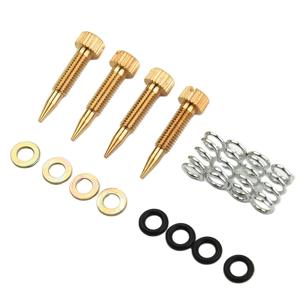 Upgrade Your Carburetor's Performance and Durability with 4 Solid Brass Mixture Screws Part 64750001 for Weber DCOE or IDF