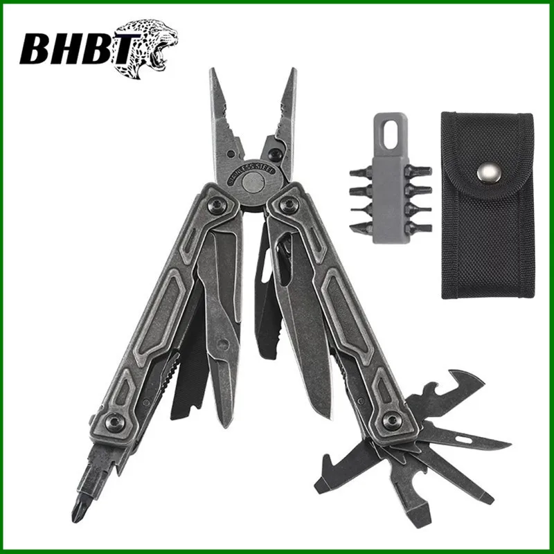 

BHBT 27 in 1 Multitool Pliers Pocket Knife EDC Portable Outdoor Camping Survival Multi Functional Tool with Bits