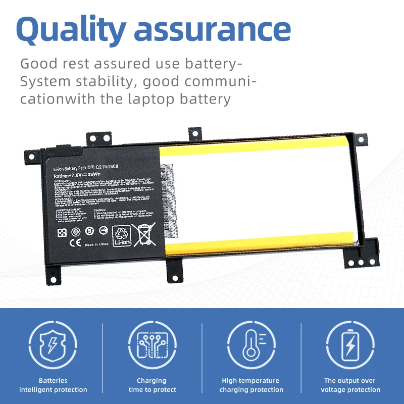 Imagem -02 - Bateria do Portátil para Asus X456u X456ua X456ub X456uf X456uj X456ur X456uv A456u F456u R457u 38wh Suozhan-c21n1508