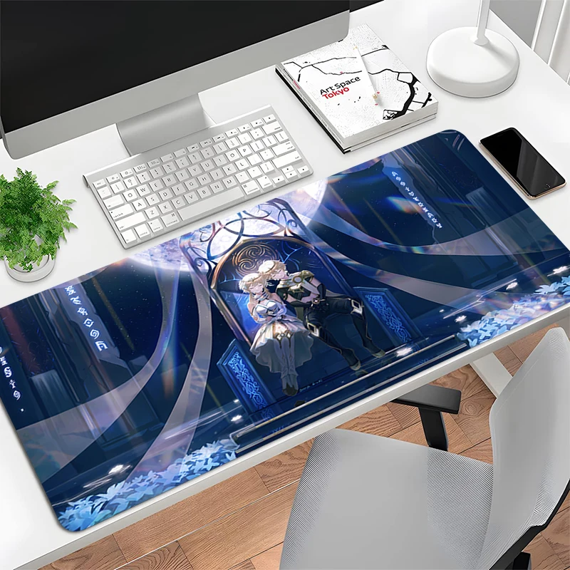 Mouse Pad Non-Slip Rubber Edge locking mousepads Game play mats notebook computer G-Genshin Impact Anime Game Home Decor