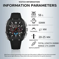 OFNS mode montres à Quartz pour homme lumineux étanche chronographe calendrier bracelet en Silicone en plein air de luxe sport hommes montre 4