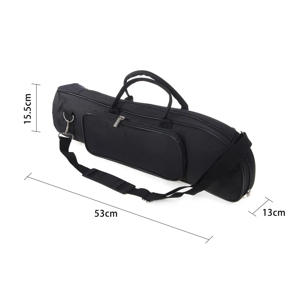 Waterproof Trumpet Bag Double Zippers Storage Case Portable Handle Bags with Soft Cotton Brass Musical Instrument Accessories