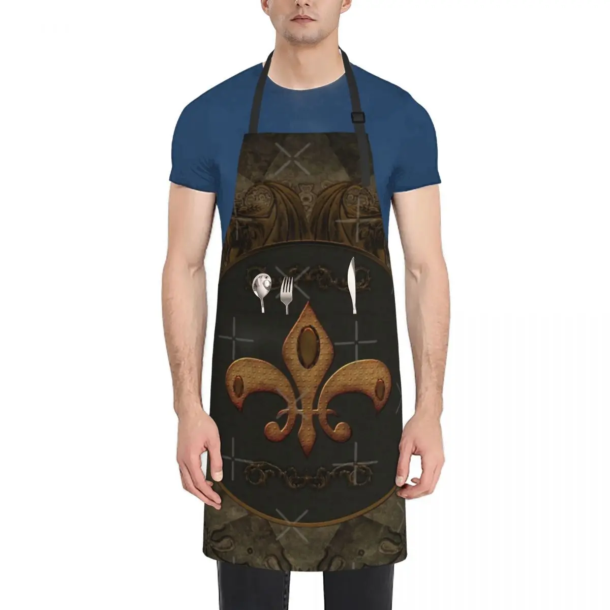 

Decorative Design, A Touch Of Vintage Fashion Dacron Kitchen Aprons For Woman Men Chef Work