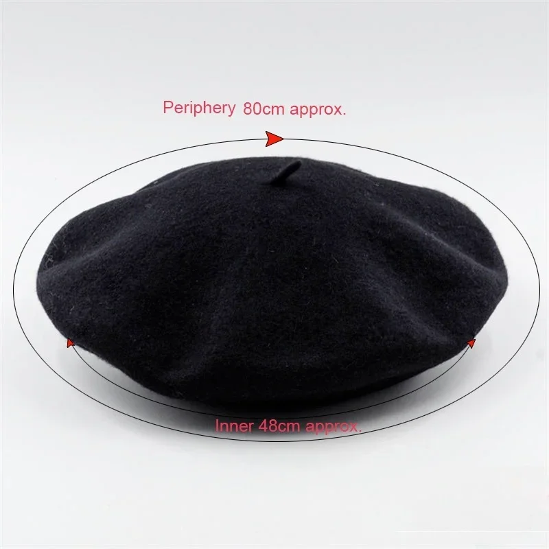 Unisex Vintage Plain Beret Hats French Berets Warm Wool Spring Winter Beanie Hat Women Girl Street Cap Winter Berets Women Men