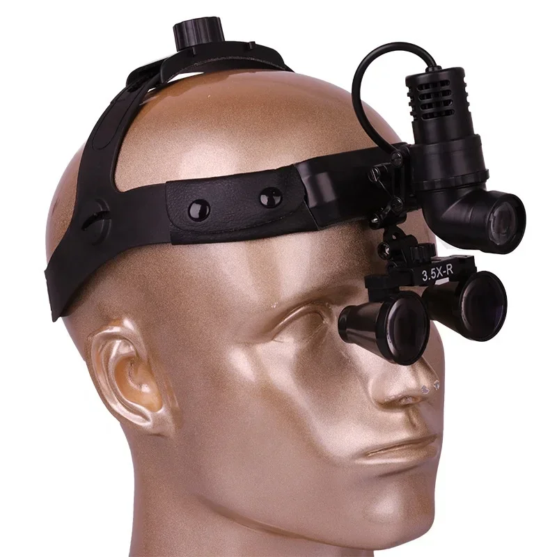 Lupa binocular médica 2.5X/3,5X, faro LED para instrumento