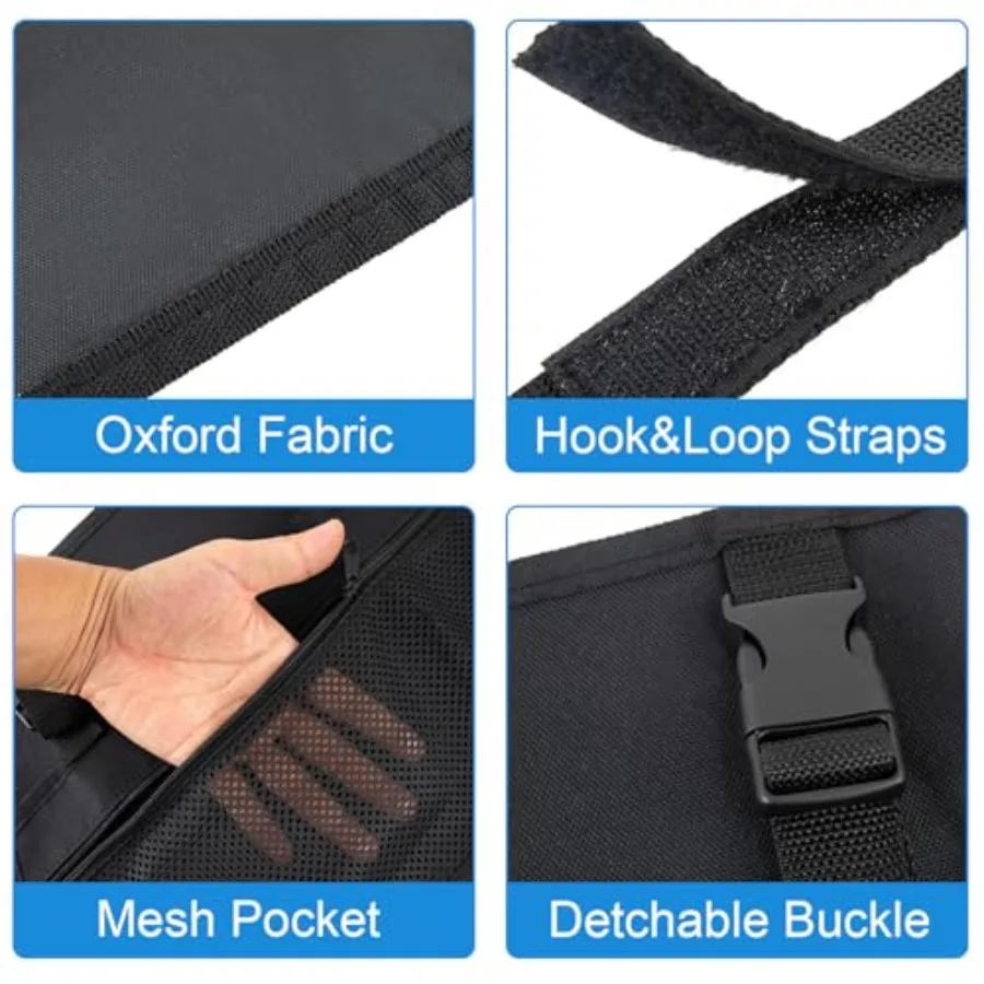 Collapsible Wagon Side Pocket for Umbrella Stroller with Large Capacity Oxford Storage Bag and Mesh Pouch Ideal for Folding Wag