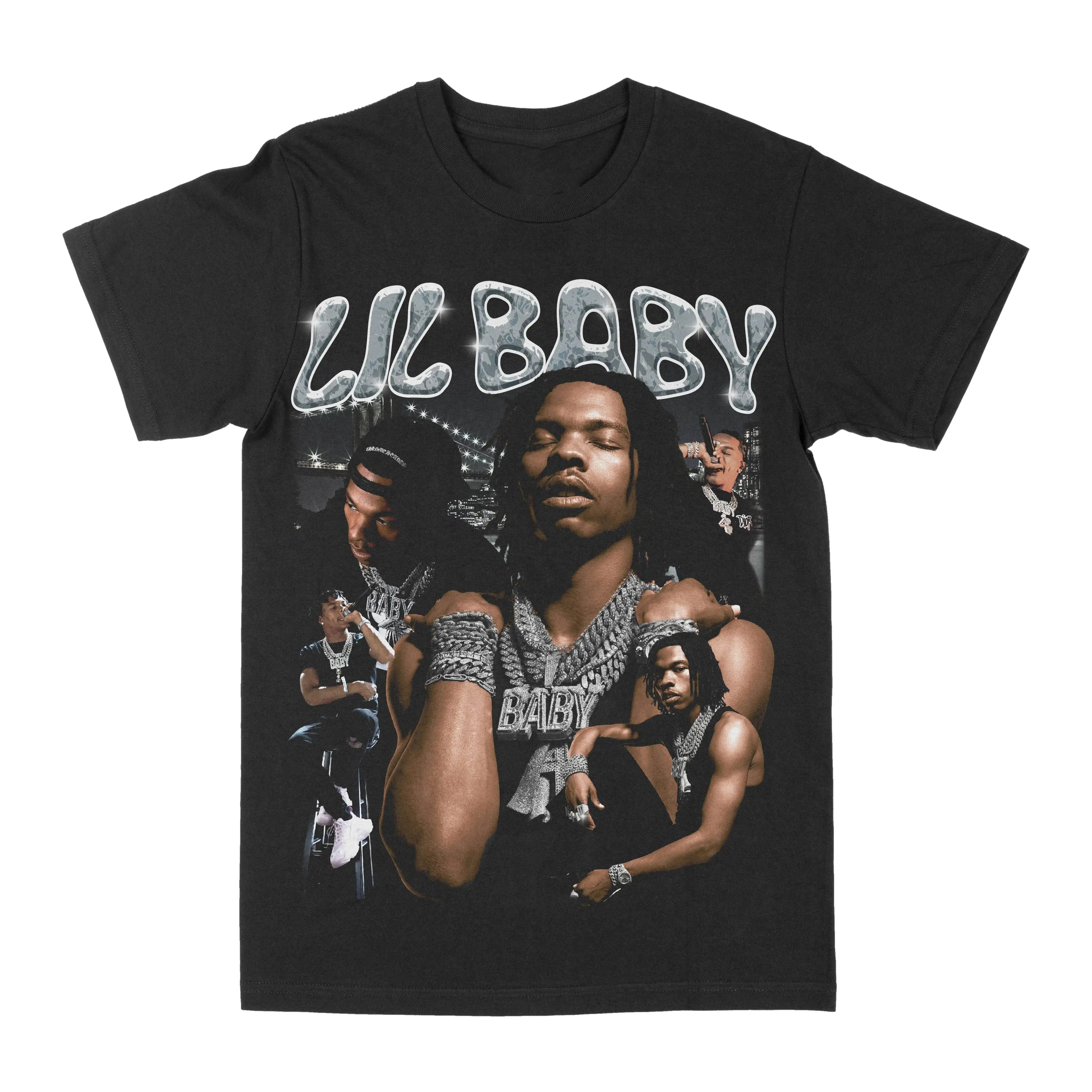 Lil Baby Summer T-Shirt for Men Graphic T Shirts Tops Man Clothes Cotton Men's T-shirts New Shirts and T-shirt Y2K Oversize High