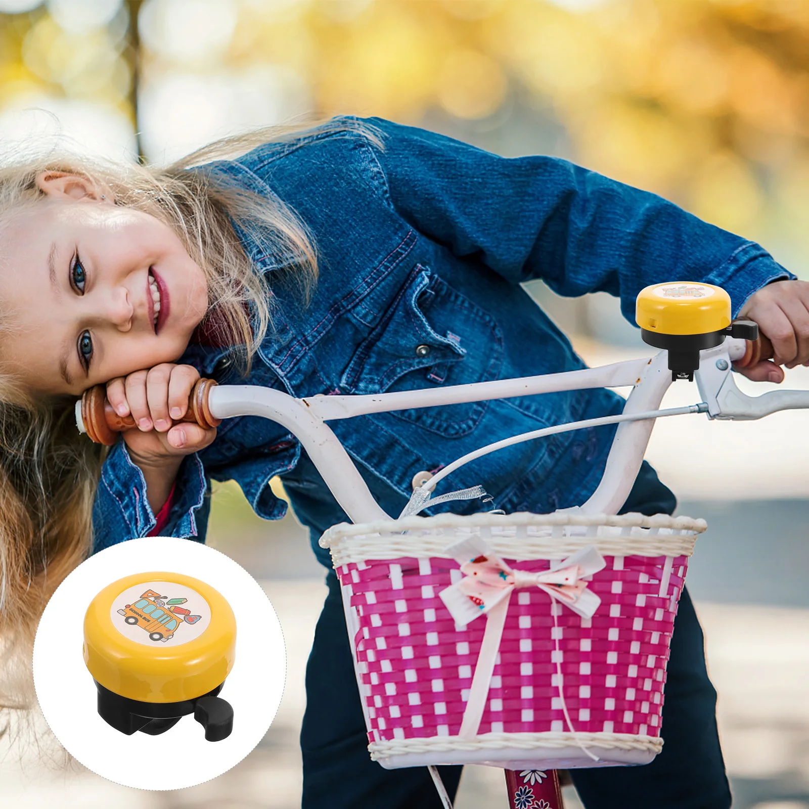 Kids Bike Bell Cute Cartoon Bicycle Bell For Children Tricycle Scooter Loud Ring Weatherproof Plastic Bike Accessories Cycling