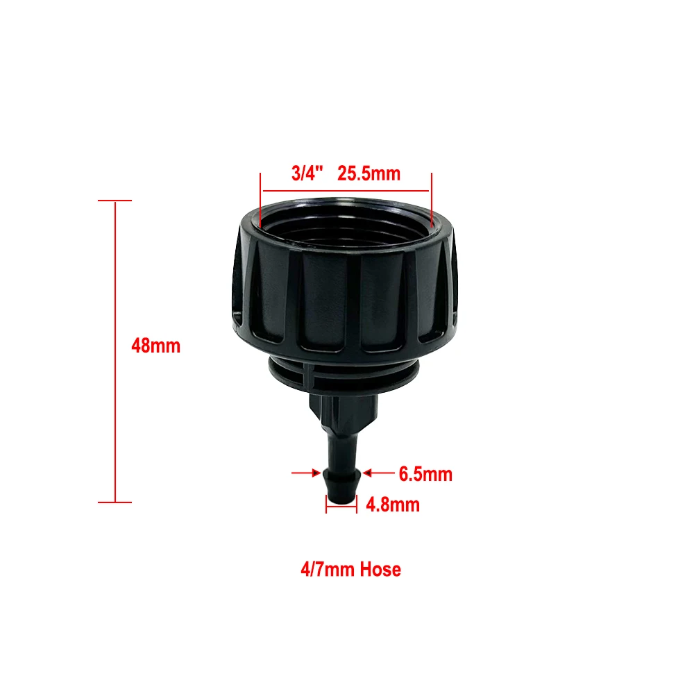 Резьбовой быстроразъемный кран G3/4 дюйма, резьбовой интерфейс 25,5 мм, соединение садового крана водой, 4/7 мм, Интерфейс шланга