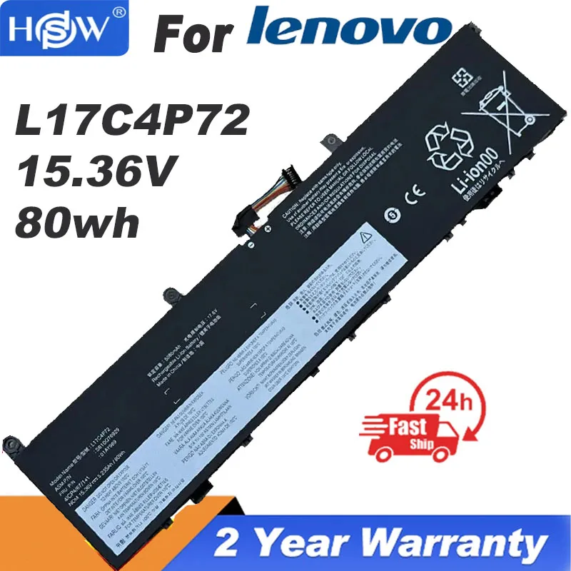 

L17C4P72 L17M4P72 Laptop Battery For Lenovo ThinkPad X1 Extreme Gen 1 2 For ThinkPad P1 1st 2nd Gen 01AY968 01AY969