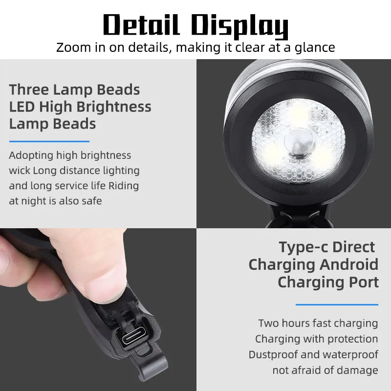 West Biking-Bicicleta Multifuncional Farol Chifre, Alto Brilho, Impermeável MTB Road Bike Front Light, Acessórios de ciclismo