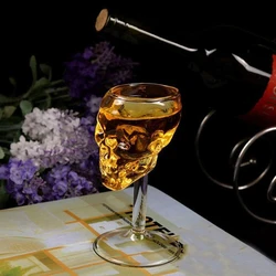 투명 맥주 와인 컵 병 유리 해골 컵, 레드 와인 술잔, 주방 액세서리, 높은 칵테일 안경, 바 장식