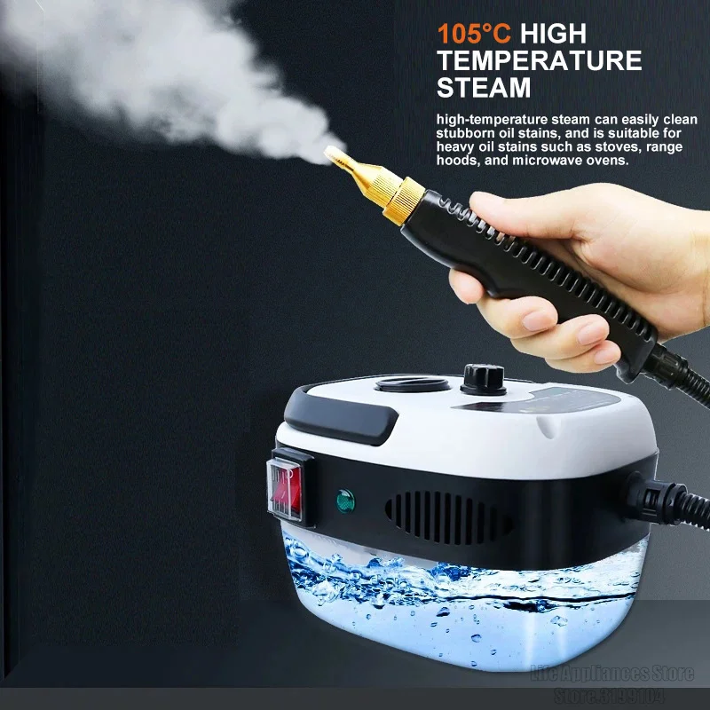 2500W Steam Cleaner For Home High Temperature Steam Washer Portable Handheld Pressurized Steam Cleaning Machine With Brush Heads