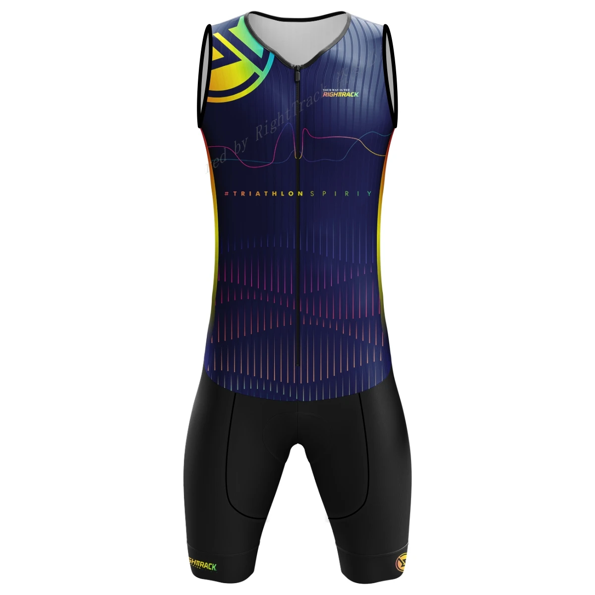 ProRaces Triathlon Trisuit Sleeveless Training Clothing Colorful Skinsuit RIGHTTRACK Swimming Cycling Running Skating Apparel