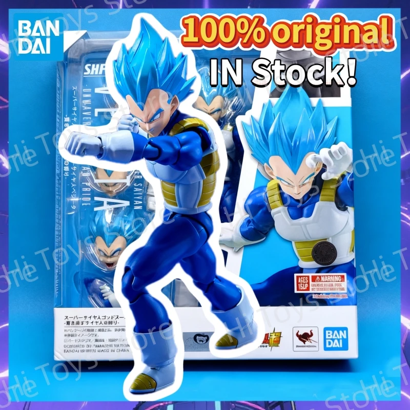 

BANDAI S.H.Figuarts SHF Dragon Ball Anime Figures SHF Super Saiyan God Super Saiyan Blue Vegeta Collection Model Action