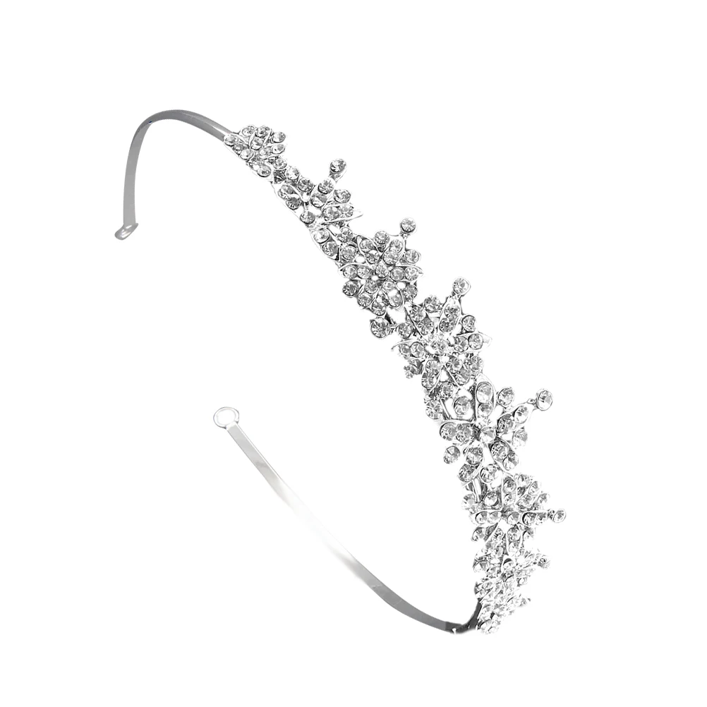 

Chic Retro Diamond Bridal Tiara Crystal Hair Crown Elegant Party Wedding Woman Headpiece Women Tiara Wedding Crown