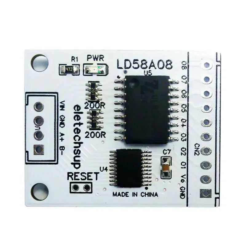 8ch RS485 Modbus RTU DO/PWM Output Multifunction MOS Driver Board for Multilayer Signal Lights LED Relay Solenoid Valves Motor