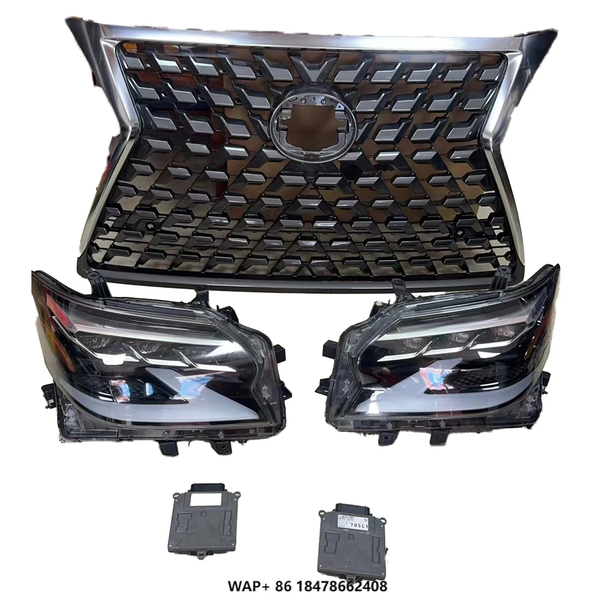 

Factory Price Auto Parts Front Upper Grille Body Kit with Headlights Assembly Replacement For Lexus GX460 GX400 2015-2022