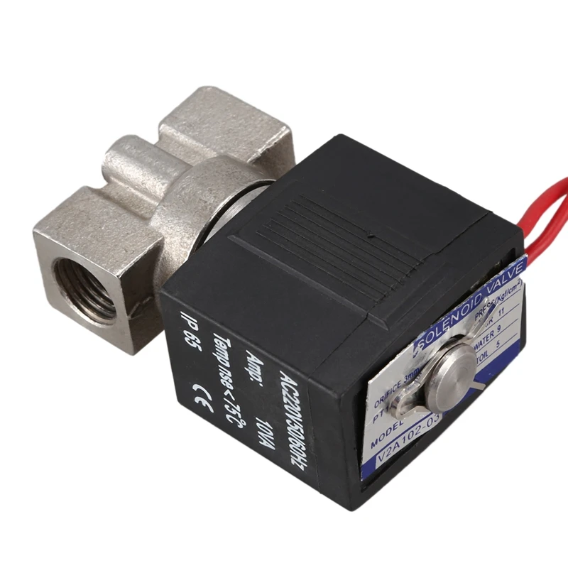 Electrical Normally Closed Wire Lead Gas Solenoid Valve Pneumatic Valve For Water, Oil And Air