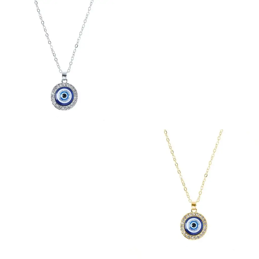 Dot Diamond Lucky Blue Eye Necklace for Evil Eye Pendant Necklace Turkish for Evil Eye for Protection and Blessing for W