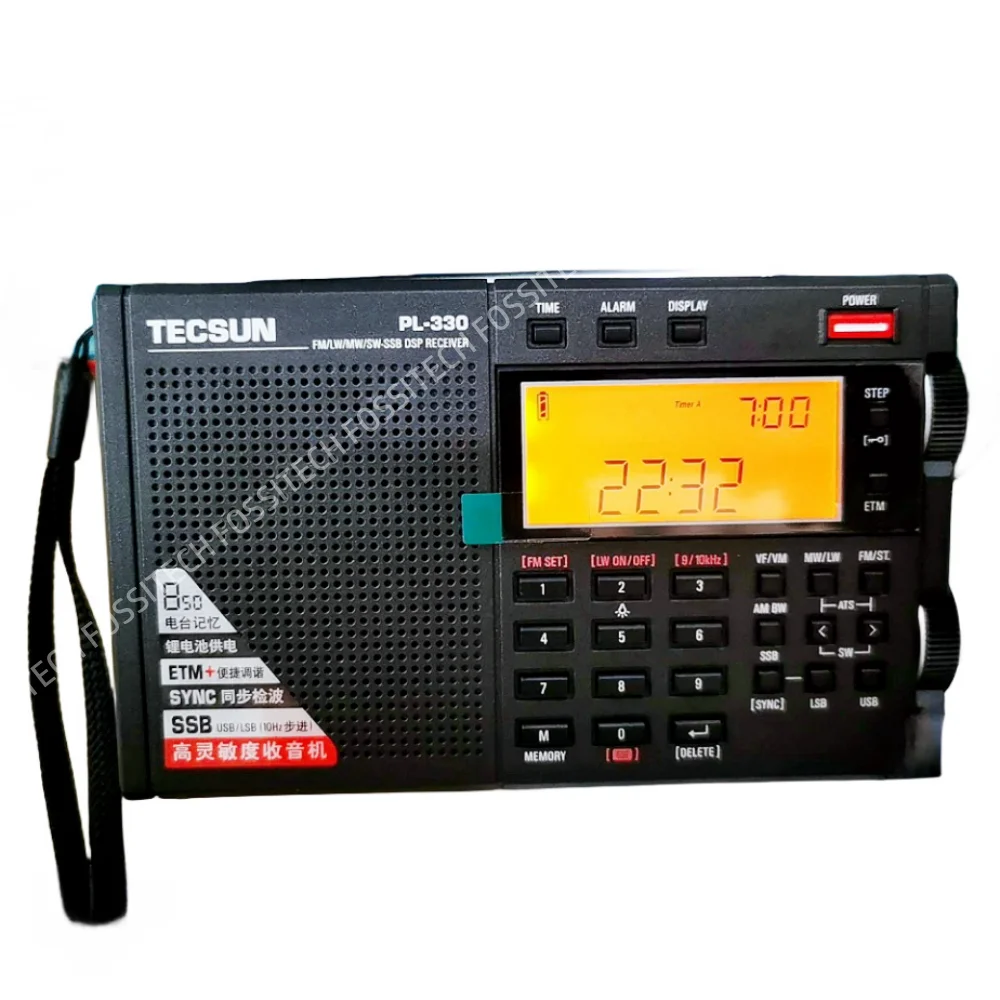 راديو ستيريو محمول ، راديو جميع الموجات ، مستقبل DSP ، USB قابل لإعادة الشحن ، FM LW SW MW SSB ، ضبط ETM ، PL330