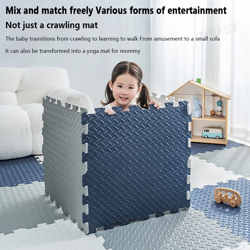 4/8/16 Pcs Cushion, Baby Crawling, Non-Slip Floor Mat for Kids, Mat Family Interlocking Foam Floor Tiles, Home Gym Equipment Mat view 4