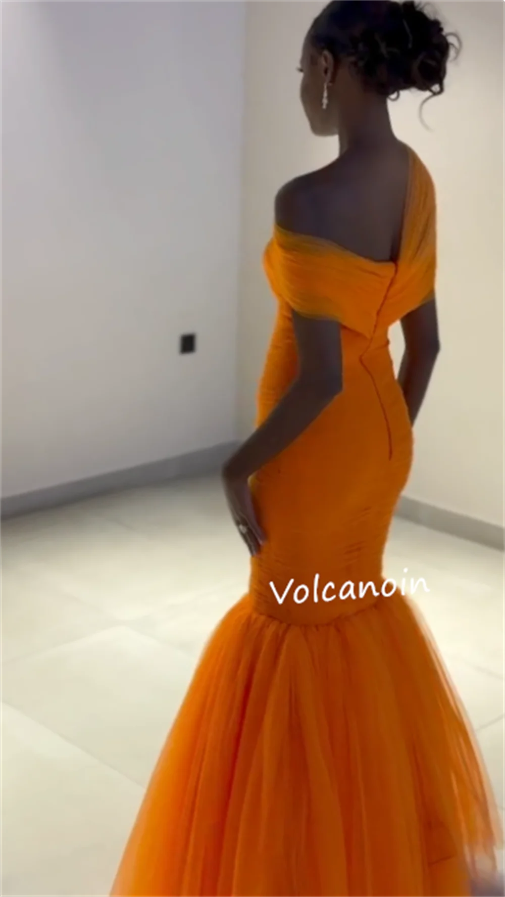 Customized Formal Evening Net Pleat Mermaid Off-the-shoulder Long Dresses Bespoke Occasion Exquisite High Quality