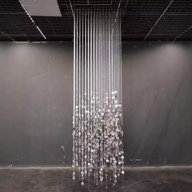 for Ceiling Wedding Sequins Pendant Stage Crystal Bead Decoration Wedding Hall Bead Chain Decor