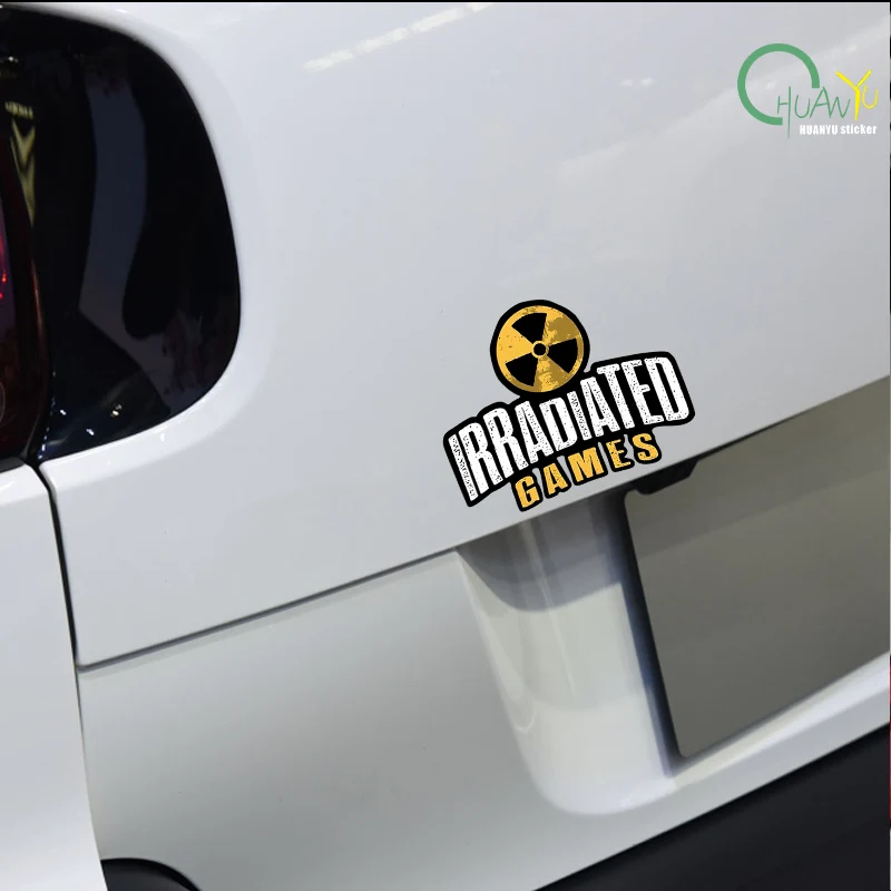 Reflective Car Sticker Nuclear Radiation Warning Sign Creative Damaged Electric Scooter Car Decorative Sticker
